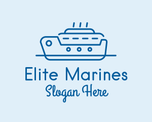 Marines - Ocean Cruise Ship Ferry logo design