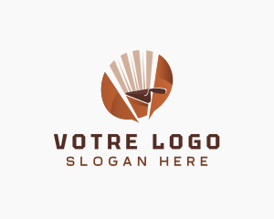 Trowel Plastering Cement Logo