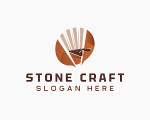 Trowel Plastering Cement logo design