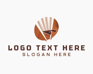 Masonry - Trowel Plastering Cement logo design