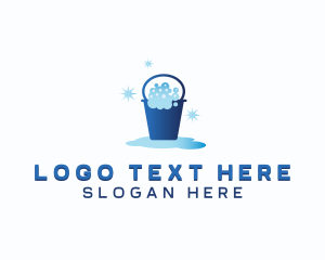 Clean - Sanitary Bucket Cleaning logo design