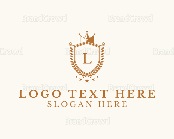 Luxury Crown Shield Wreath Logo