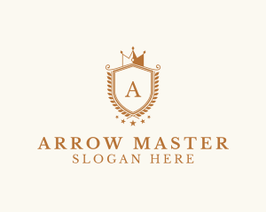 Luxury Crown Shield Wreath Logo