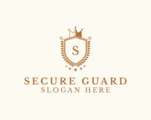 Association - Luxury Crown Shield Wreath logo design