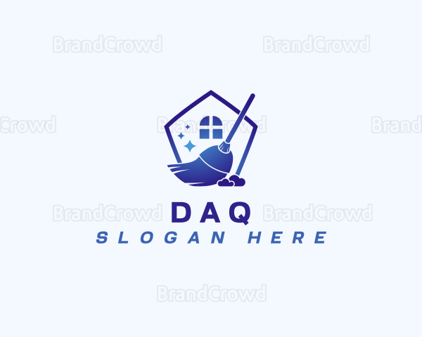 Housekeeping Broom Sweep Logo