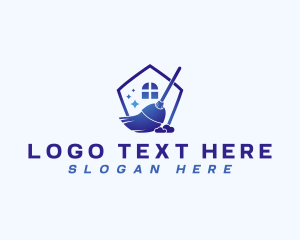 Hygiene - Housekeeping Broom Sweep logo design
