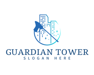 Tower Cleaning Sanitation logo design