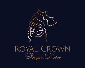 Queen - Golden Royal Queen logo design