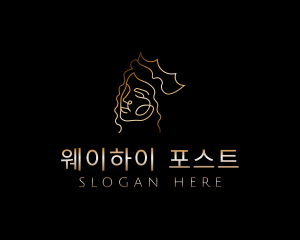 Golden Royal Queen logo design