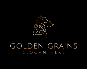 Golden Royal Queen logo design