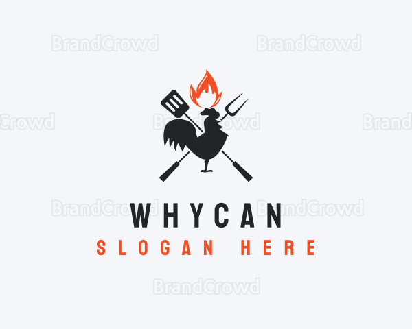 Flame BBQ Chicken Logo