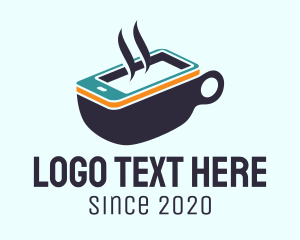 Caffeine - Mobile Coffee Cup logo design