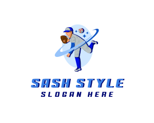 Sports Baseball Pitcher Logo