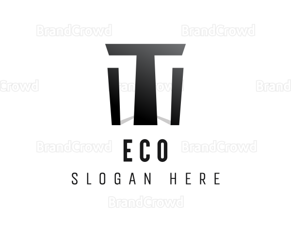 Generic Concrete Letter T Logo