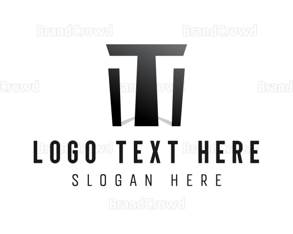 Tall Black Letter T Logo
