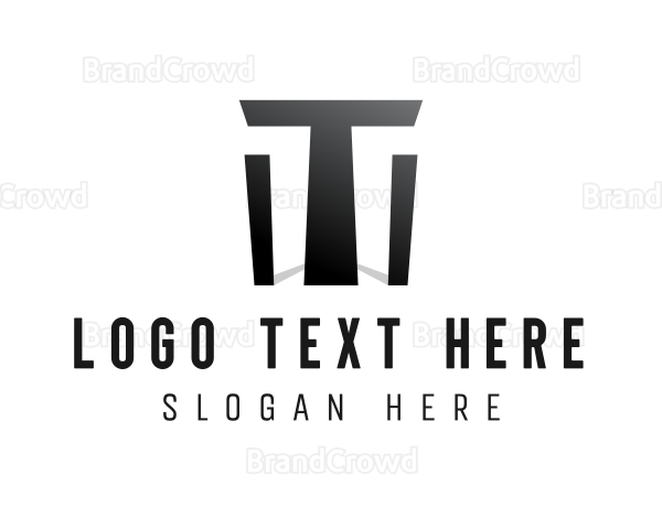 Tall Black Letter T Logo