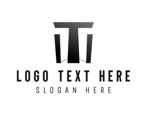 Generic Concrete Letter T Logo