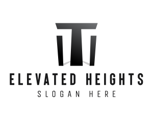 Tall - Generic Concrete Letter T logo design