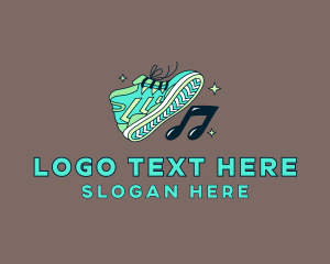 Brand - Sneakers Shoes Music logo design