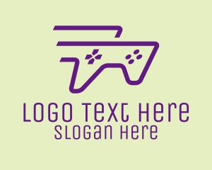 Gaming Community - Purple Fast Controller logo design