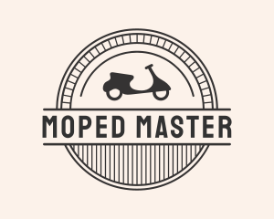 Moped - Quirky Scooter Badge logo design