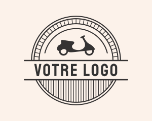 E Bike - Quirky Scooter Badge logo design