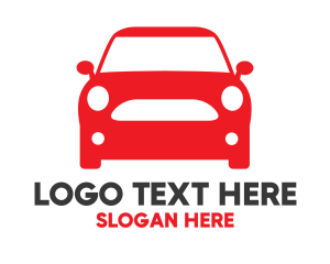 Parking - Small Red Car logo design