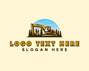 Forest - Landscaping Industrial Excavator logo design