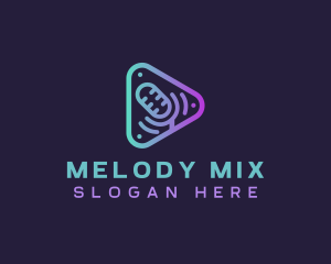 Playlist - Media Microphone Studio logo design