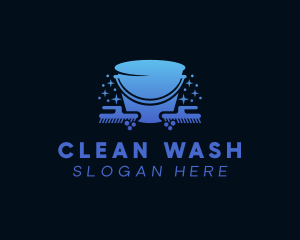 Cleaning Wash Bucket  logo design