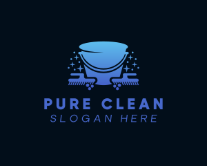 Cleaning Wash Bucket  logo design