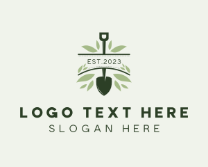 Lawn - Gardening Shovel Nature logo design