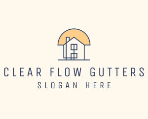 Gutter - Line Art Home Realty logo design