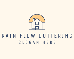 Guttering - Line Art Home Realty logo design