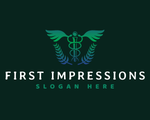 Medical Pharmacy Caduceus logo design