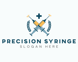 Syringe - Medicine Syringe Vaccine logo design