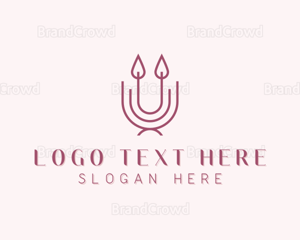Decor Candle Letter U Logo