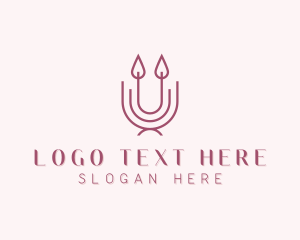 Interior Designer - Decor Candle Letter U logo design