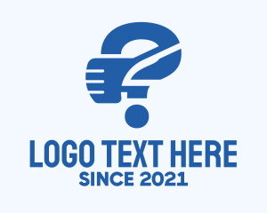 Hospital Equipment - Face Mask Question logo design