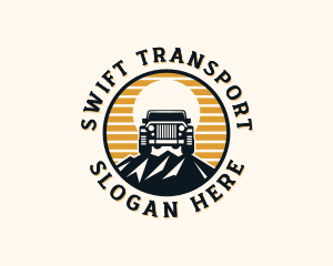 SUV Mountain Transport logo design