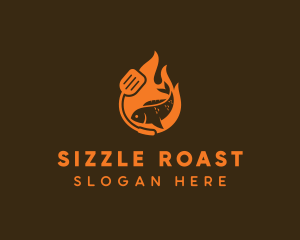 Roast - Roast Fish Barbecue logo design