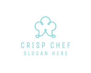 Blue Chef Hat Scribble logo design