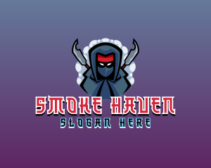 Warrior Ninja Smoke logo design