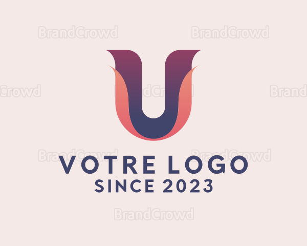Digital Tech Letter U Logo