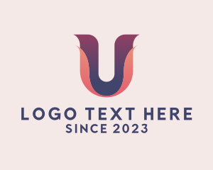 Modern - Digital Tech Letter U logo design