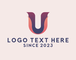 App - Digital Tech Letter U logo design