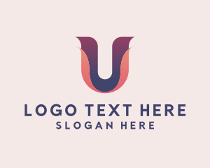 App - Digital Tech Letter U logo design