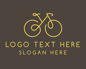 Bicycle - Yellow Bicycle Bike logo design