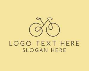 Road Safety - Yellow Bicycle Bike logo design