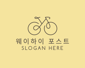 Yellow Bicycle Bike logo design